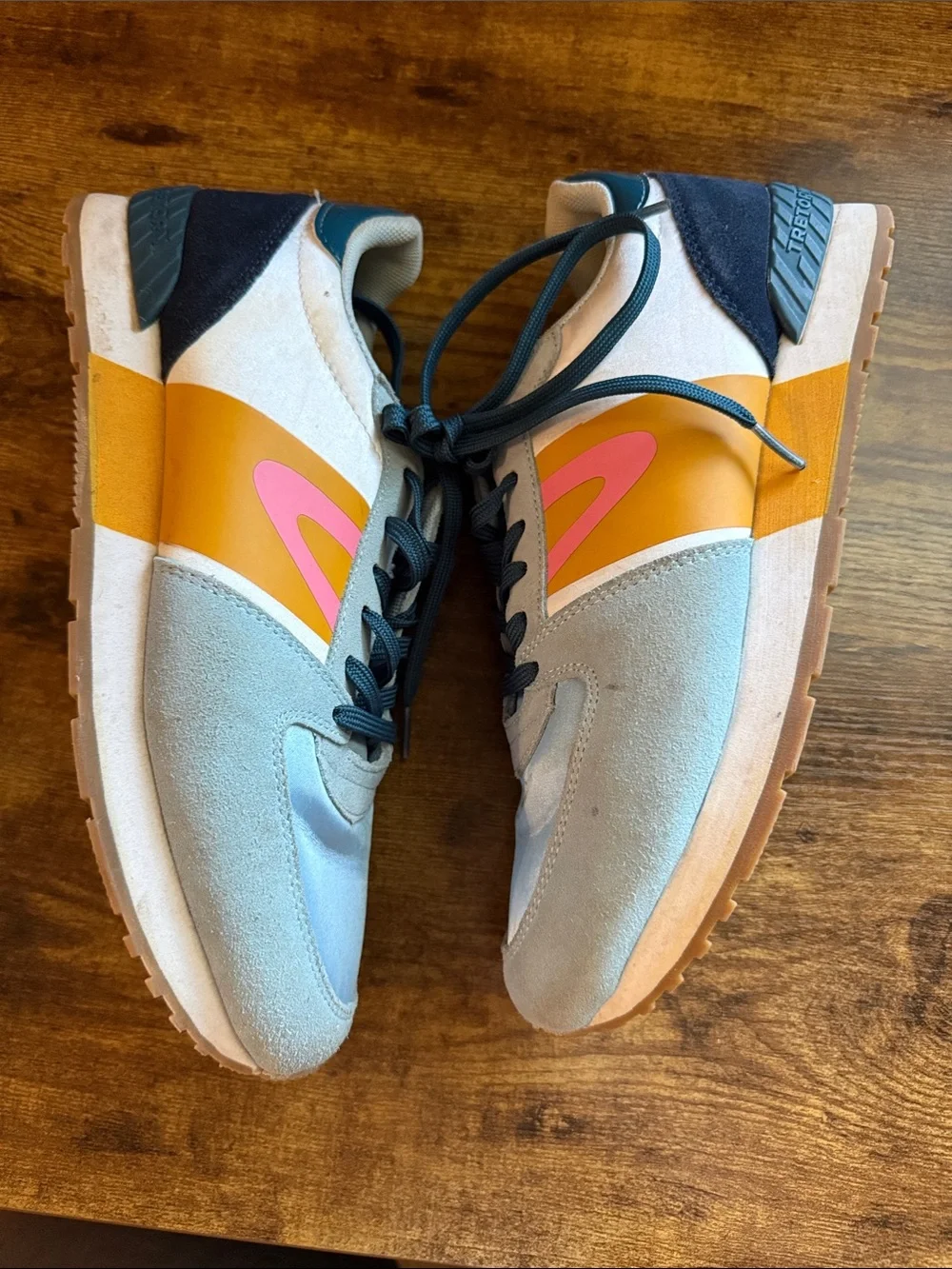 Tretorn Layola 2.0 Light Blue Retro Women’s Size 8.5 Striped Sneakers